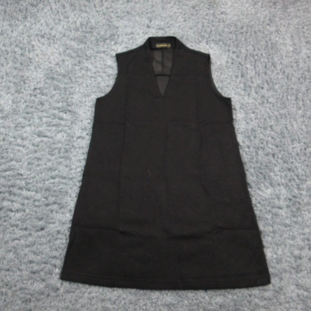 Ross&Freckle Dress Womens Large Black Sleeveless V Neck Shift Casual Knit NWOT